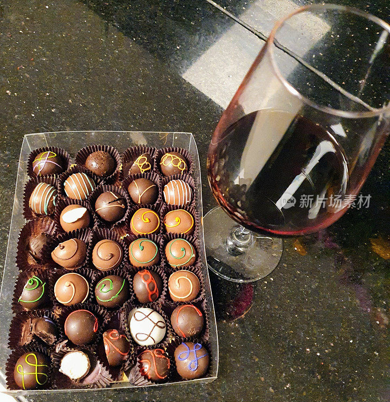 巧克力和葡萄酒