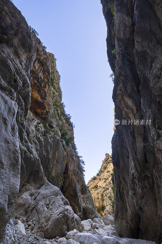 Gorropu峡谷，位于意大利撒丁岛中东部的Supramonte地区