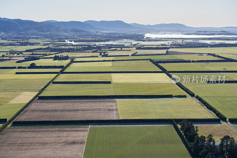 新西兰坎特伯雷平原上空