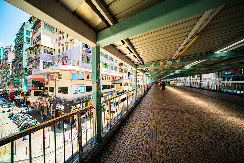 香港九龙旺角街天桥