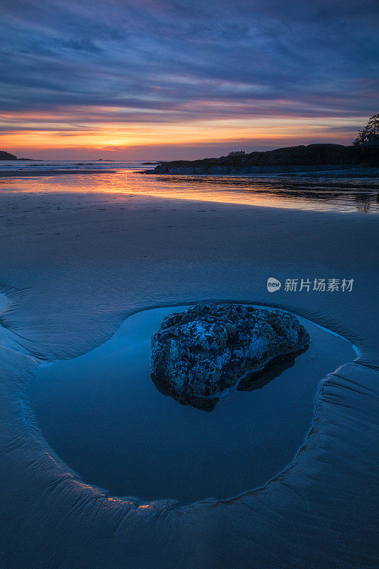 太平洋沿岸国家公园的黄昏