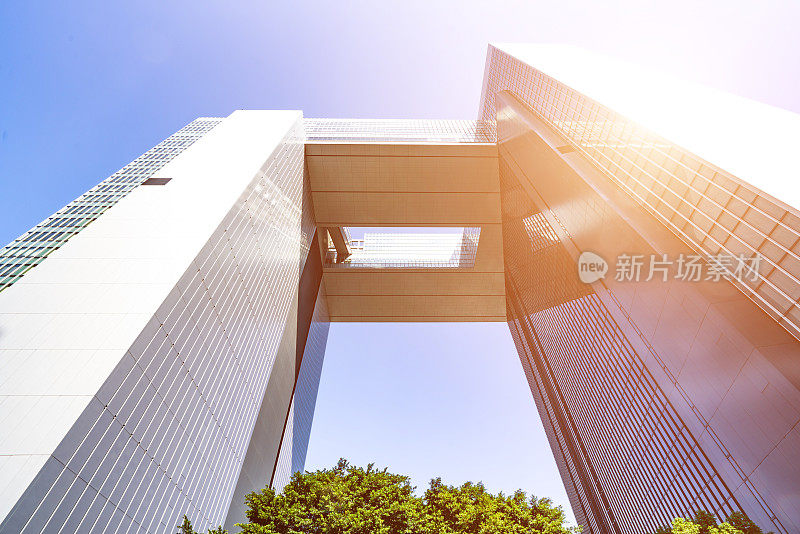 香港市中心的现代化办公大楼