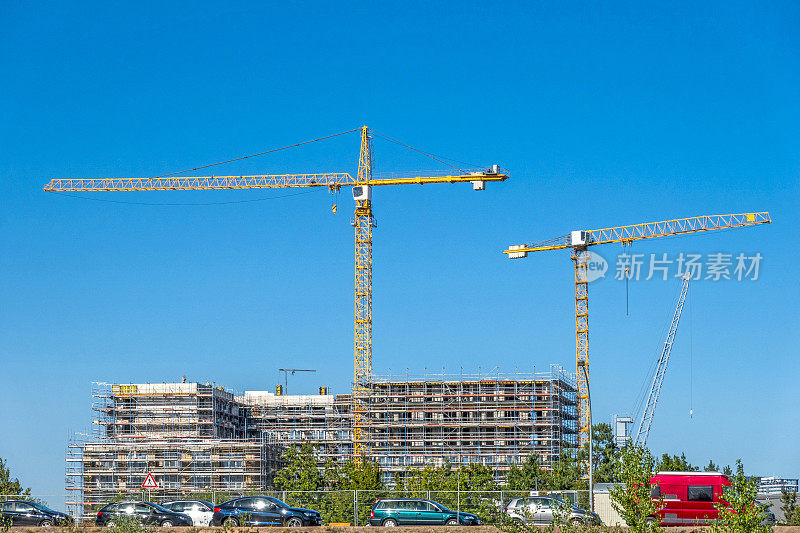 大型建筑工地在汉堡港
