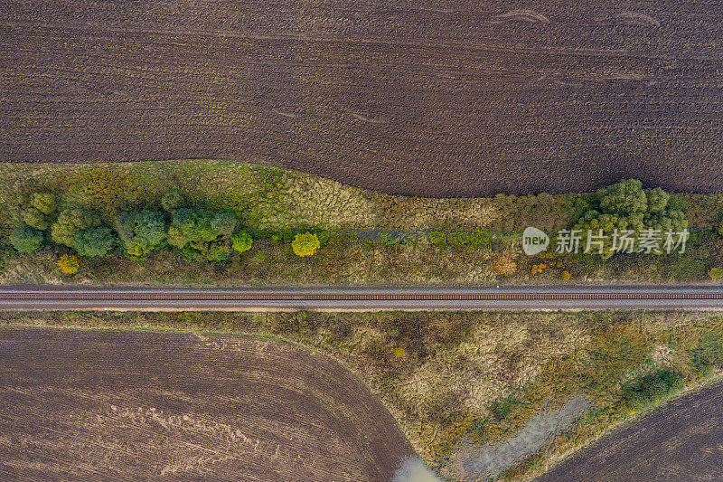 铁路鸟瞰图