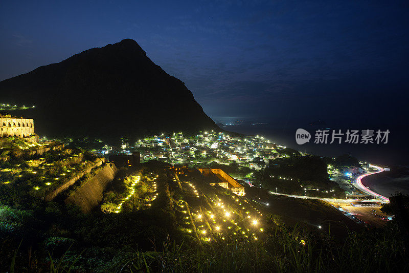 台湾瑞芳小镇夜景