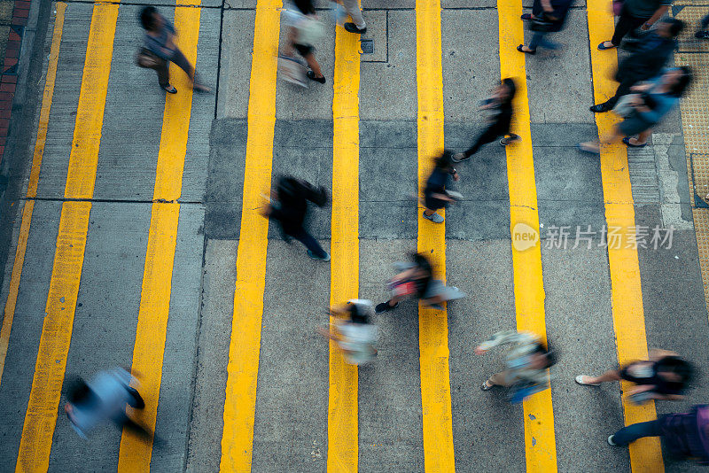 中国香港行人过马路