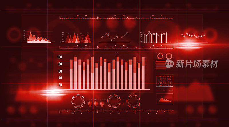 销售数据和经济增长图表。商业策略。抽象的图标。数字营销。未来商业投资信息技术。