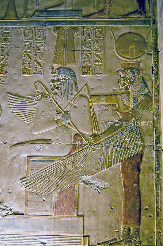 埃及女神穆特和法老塞提