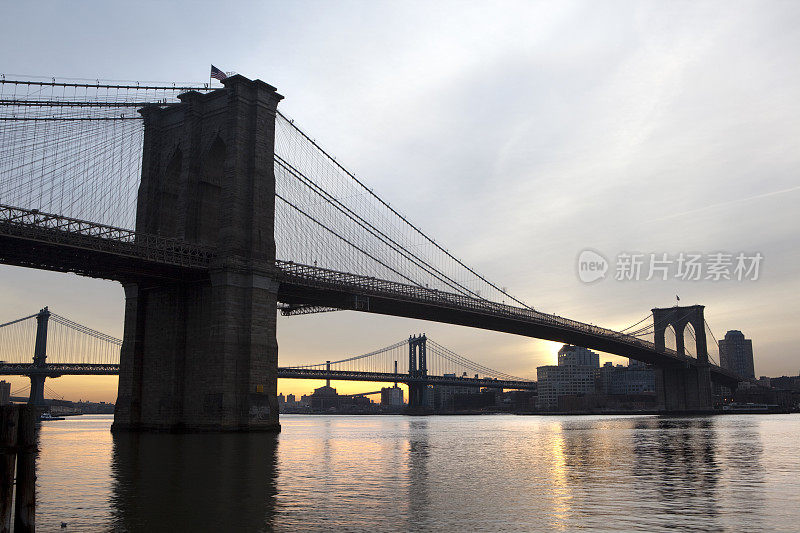 布鲁克林大桥的日出