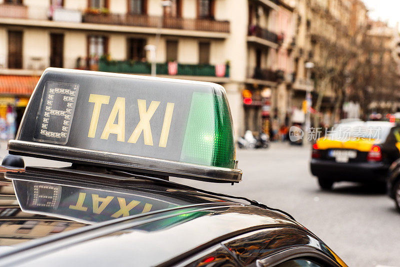 西班牙巴塞罗那的出租车