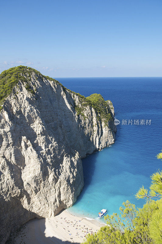 希腊扎金索斯岛海难海滩