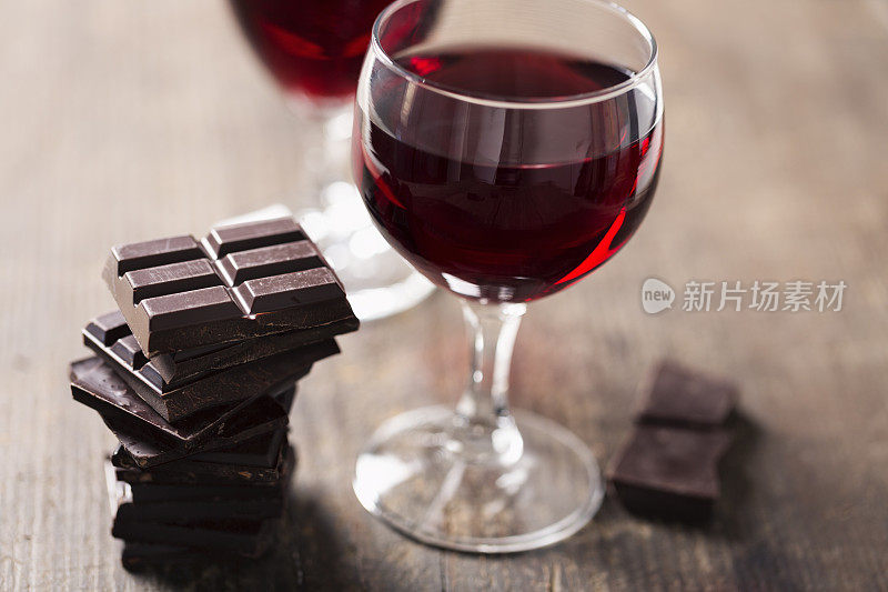 巧克力和红酒