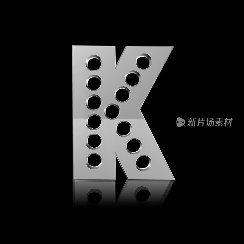 金属字母K