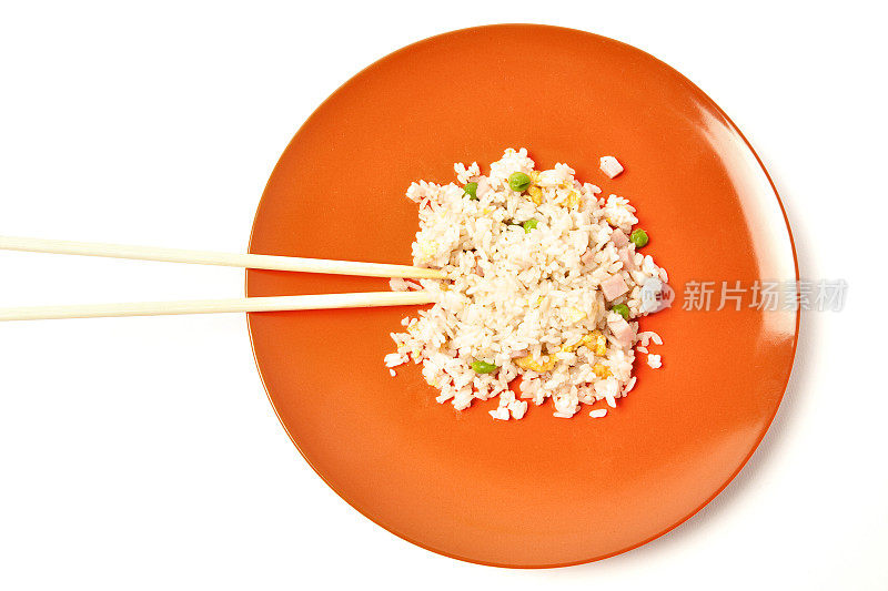 中国米饭配蔬菜和鸡蛋