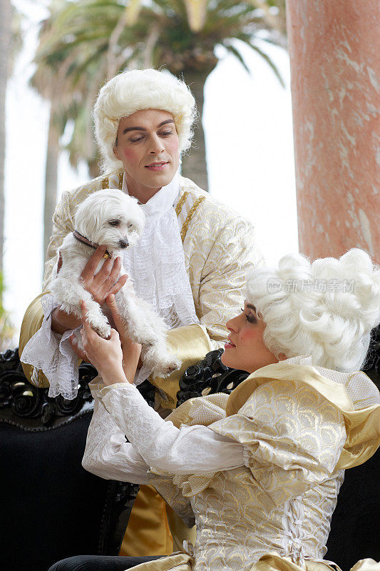 玛丽·安托瓦内特的模特和狗