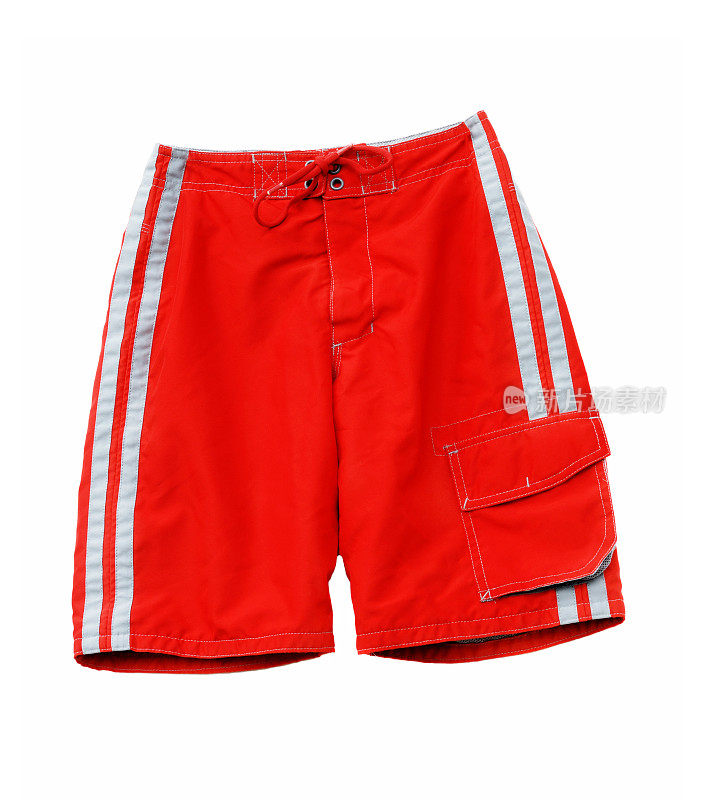 鲜红色的男士泳裤
