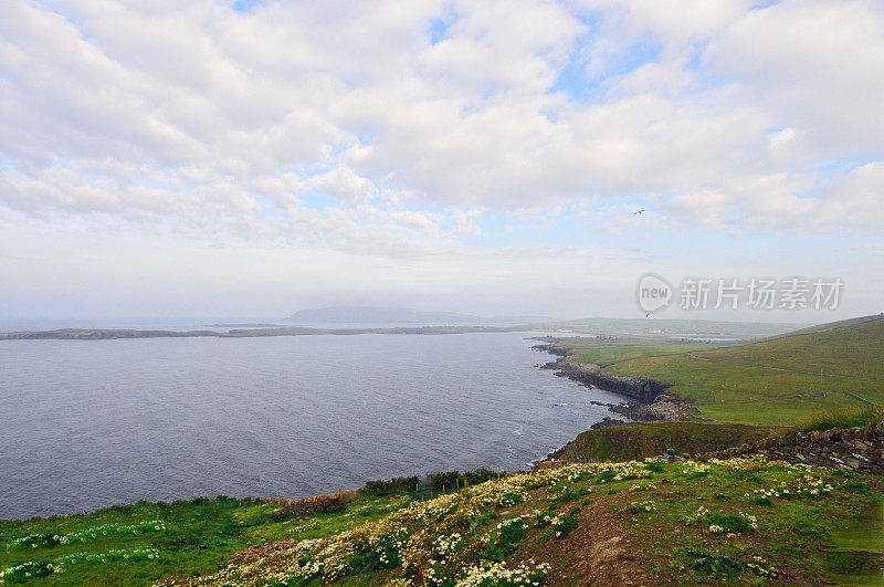 萨姆堡岬海岸线和北海