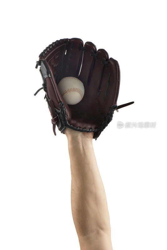 棒球手套-运动器材(剪切路径)