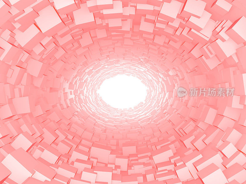 抽象的粉红色的隧道