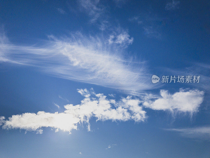 冬季天空和Cloudscape