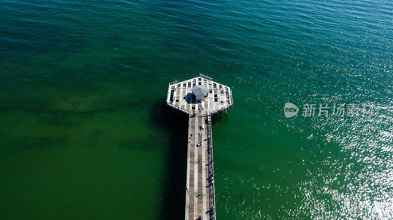 Pompano海滩码头鸟瞰图