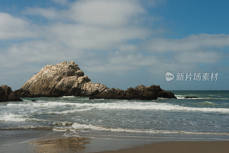 旧金山加利福尼亚海洋海滩夏季景观