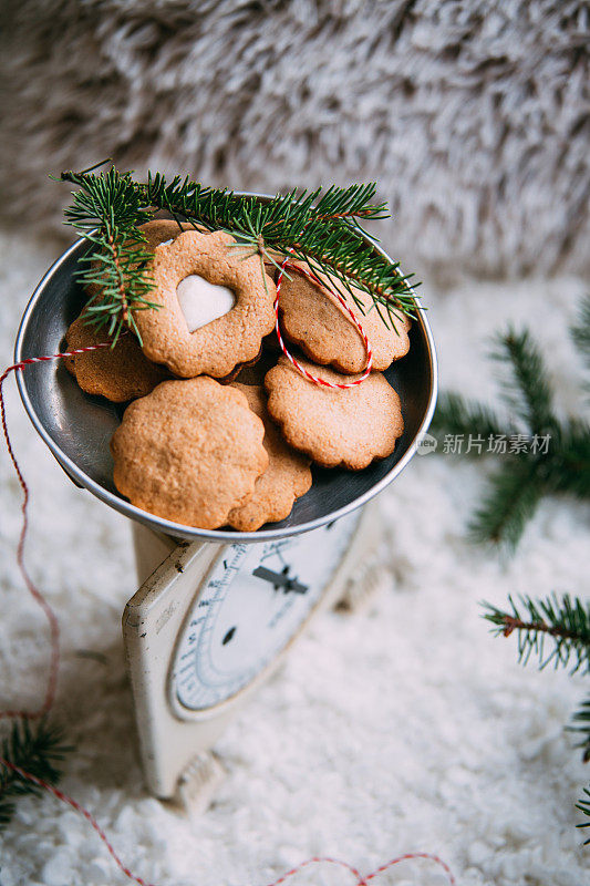 作为圣诞礼物的饼干