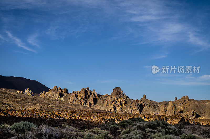 西班牙，加那利群岛，特内里费岛，泰德国家公园，从拉诺德乌卡观看泰德火山和罗克斯德García