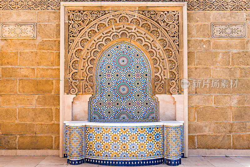清真寺清洁喷泉，拉巴特，摩洛哥