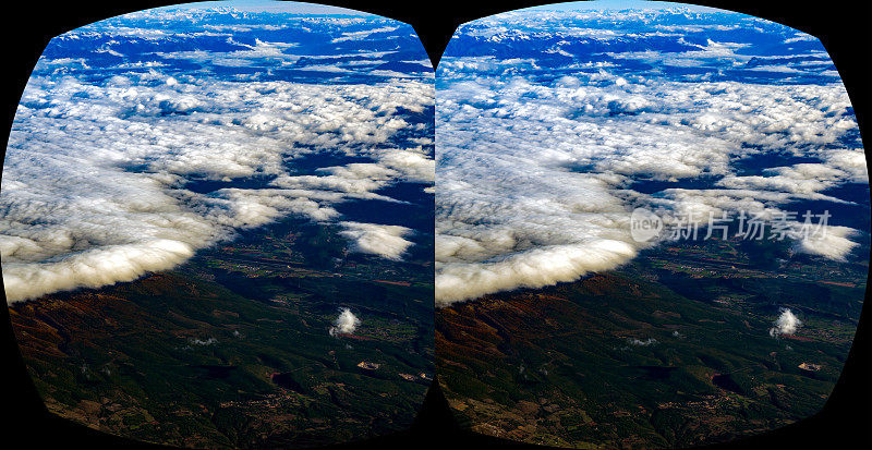 法国阿尔卑斯山空中立体VR