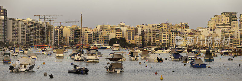 港口和城市Gzira，马耳他