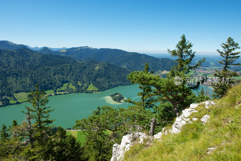 湖Schliersee,巴伐利亚