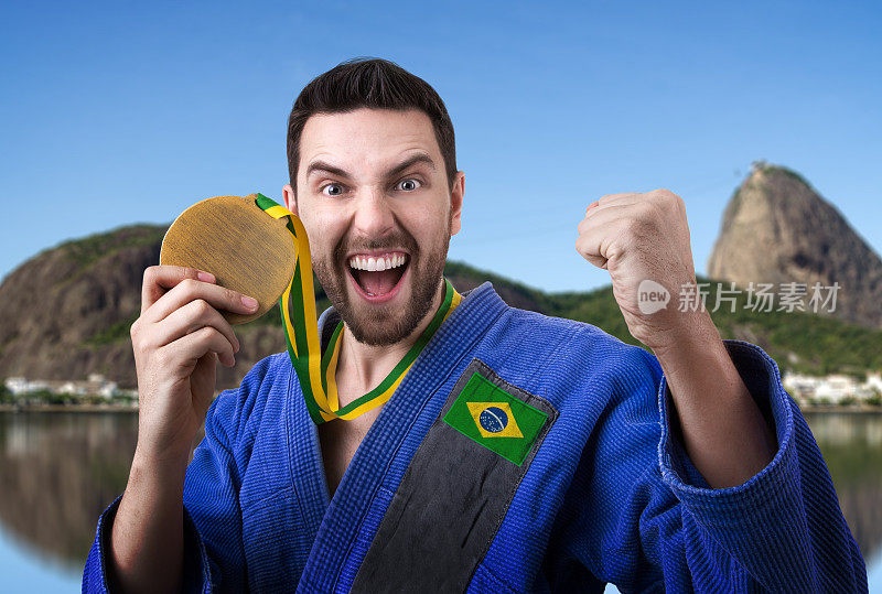 巴西柔道选手在里约热内卢，巴西