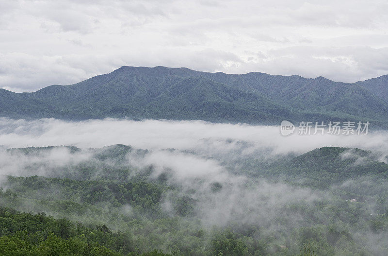 烟雾山晨雾全景