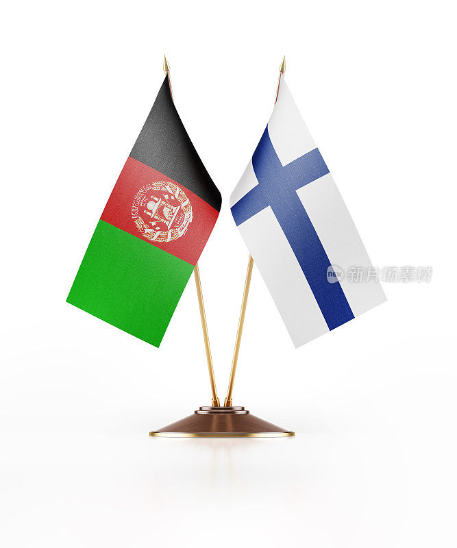 阿富汗和芬兰的微型国旗