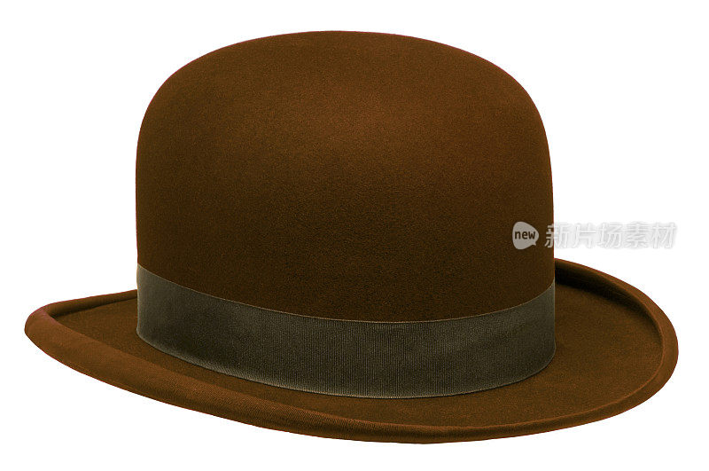 棕色圆顶礼帽或圆顶礼帽