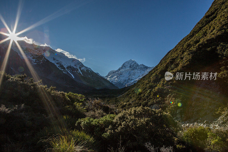 库克山景观，新西兰