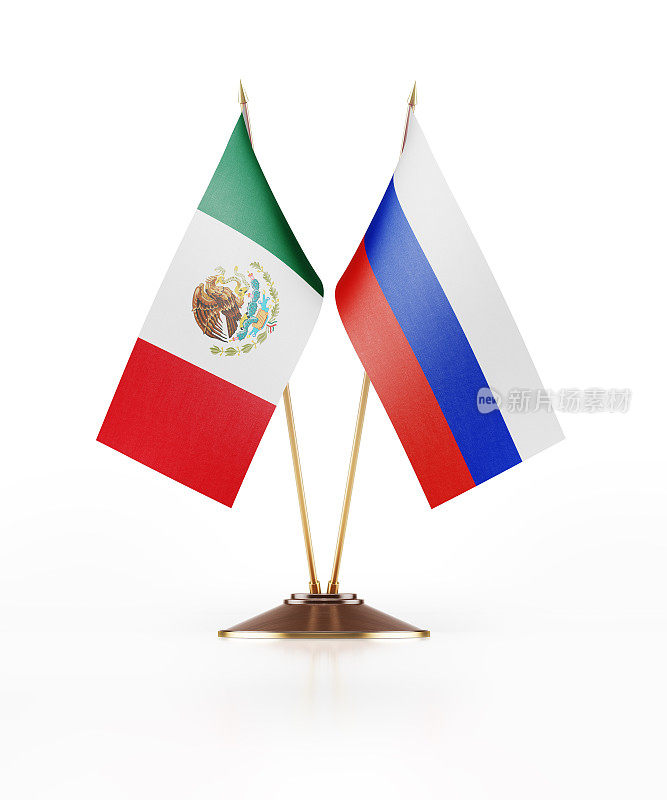 墨西哥和俄罗斯的微型国旗