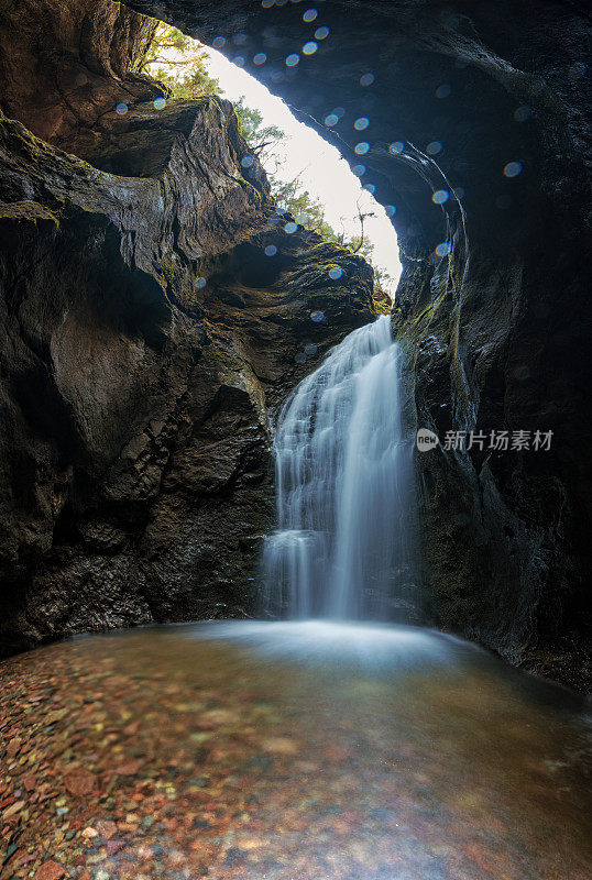 坠入峡谷水域