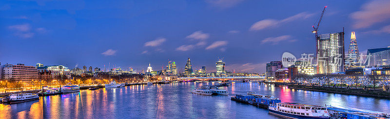 伦敦和泰晤士河的HDR图片