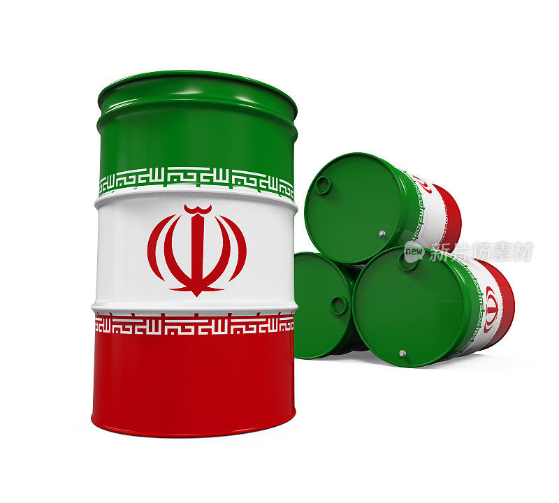 伊朗国旗石油桶