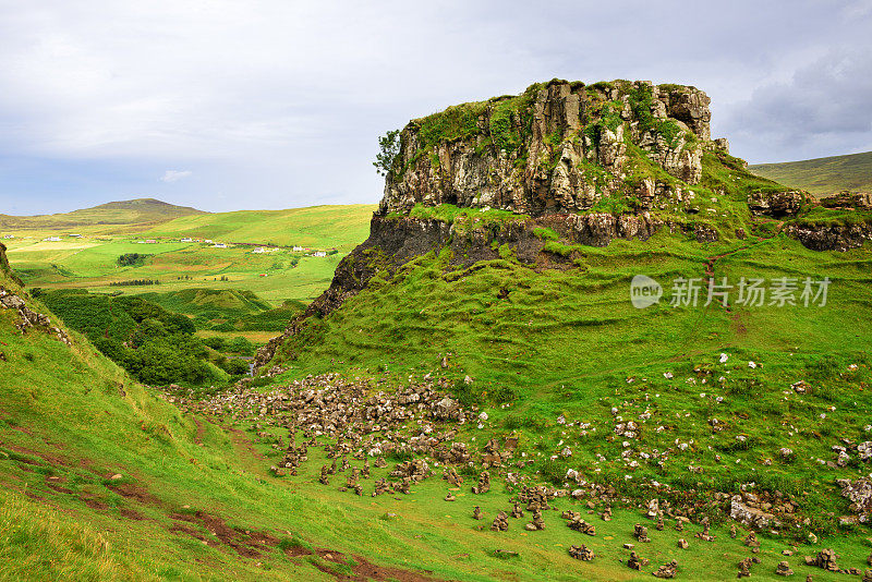 埃文城堡精灵峡谷岛的斯凯，苏格兰