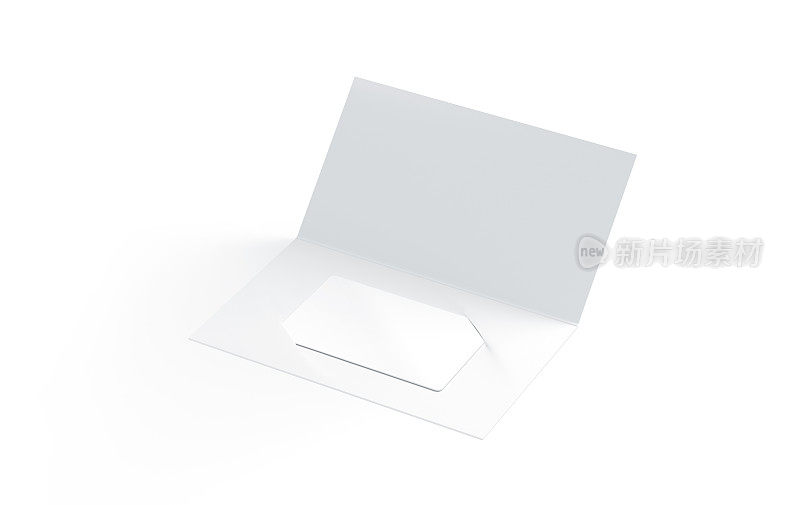 空白白色塑料卡片模拟内纸小册子持有人