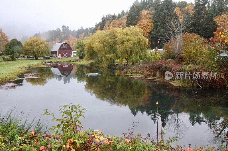 雨天的乡村景色