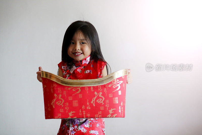 中国新年——学前班女孩的祝福