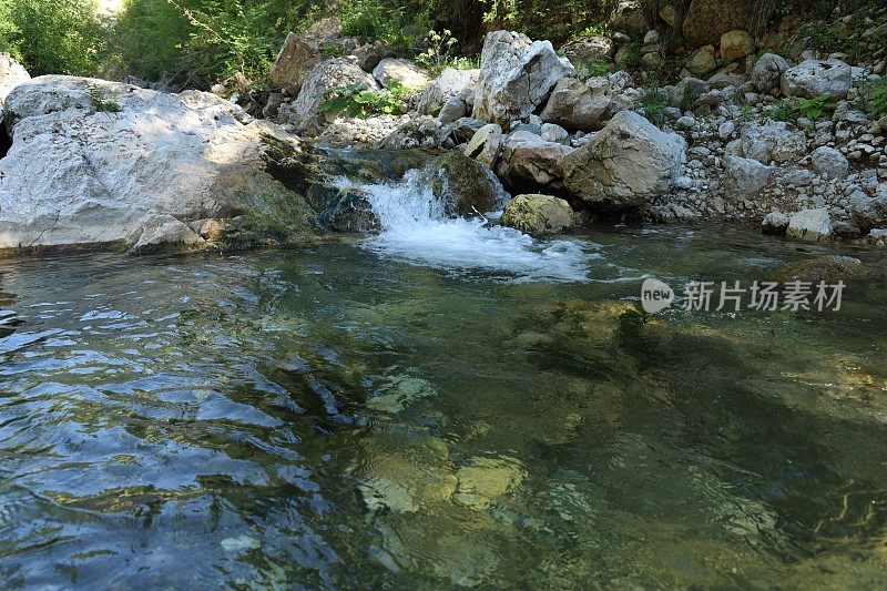 天然峡谷岩石形成与水流