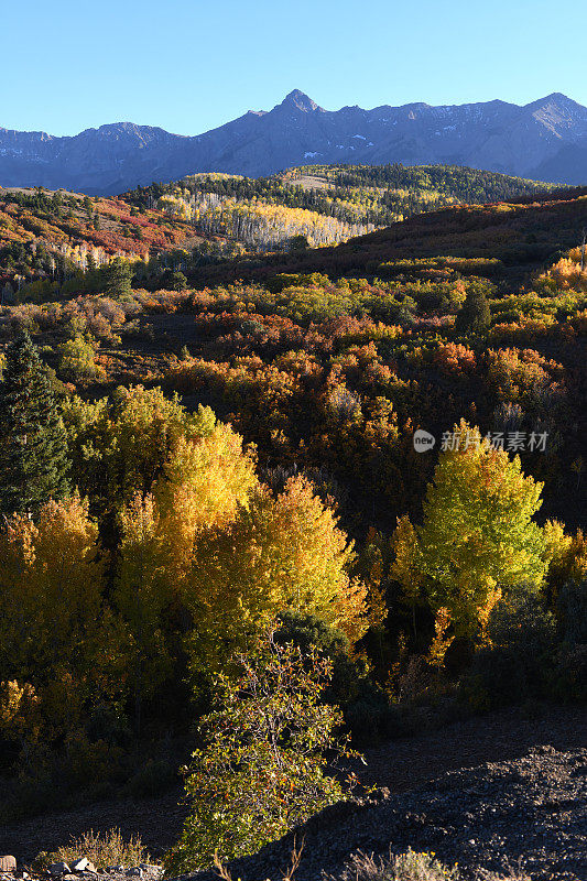 秋天的圣胡安山脉，科罗拉多州