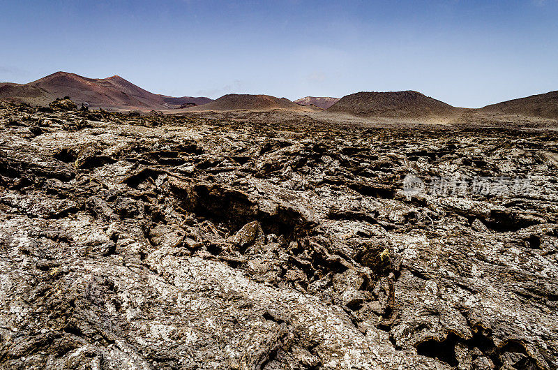 火山景观。Timanfaya国家公园。