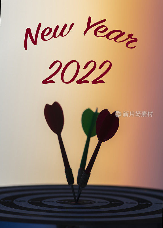 2022年新年概念与Dart