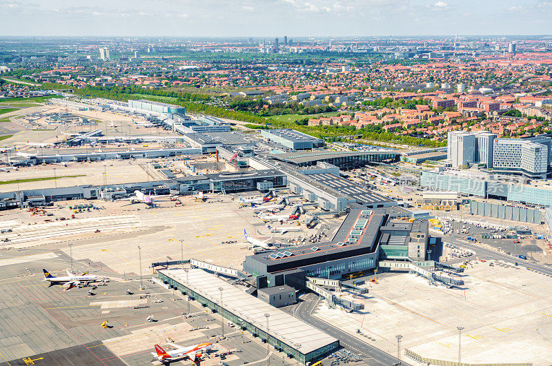 从空中俯瞰哥本哈根机场